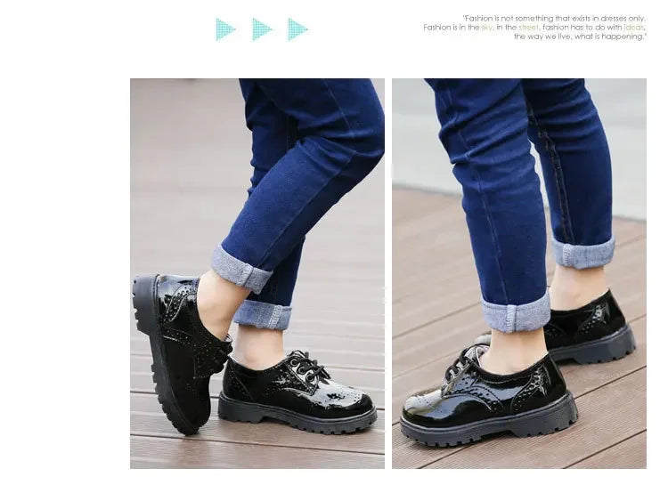 Mode Kinder Turnschuhe im Britischen Stil, PU Leder Schuhe für Jungen und Mädchen