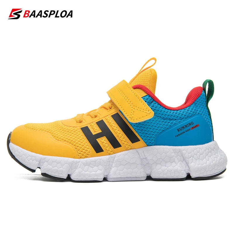 Baasploa Kinder Laufschuhe, Atmungsaktive Frühling Sportschuhe für Jungen und Mädchen