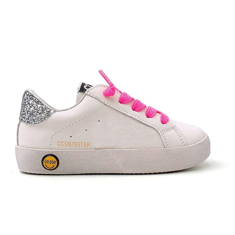 Benutzerdefinierte Turnschuhe für Baby-Mädchen, Glitzernde Stern-Sportschuhe