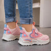 Modische Laufschuhe für Mädchen, Rosa Turnschuhe mit Herz-Design