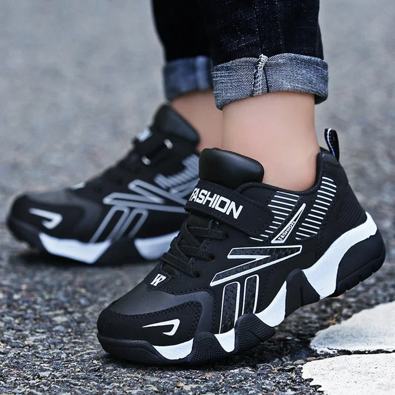 Kinder Mode Turnschuhe, Bequeme Leder Laufschuhe für Jungen