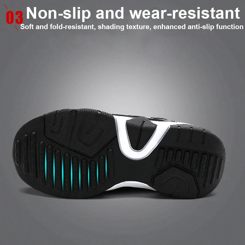 Kinder Mode Turnschuhe, Bequeme Leder Laufschuhe für Jungen