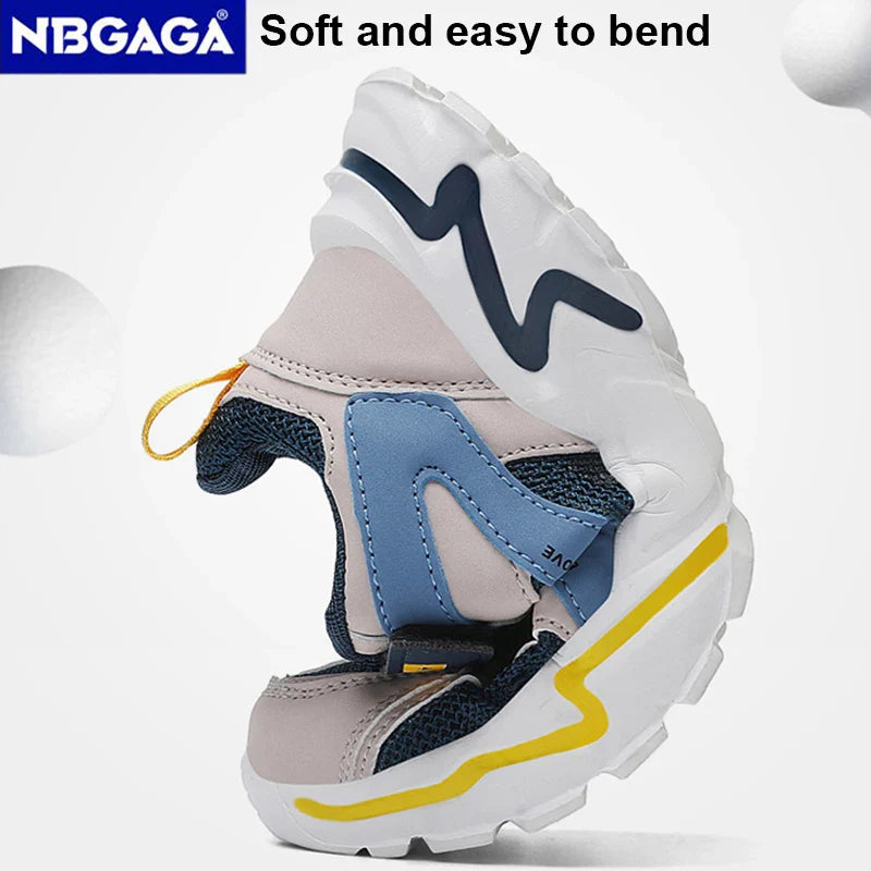 Atmungsaktive Leder-Sportschuhe für Jungen, Komfortable Turnschuhe für Kinder