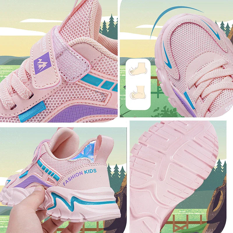 Atmungsaktive Mädchen Sneaker, Lässige Turnschuhe für Kinder