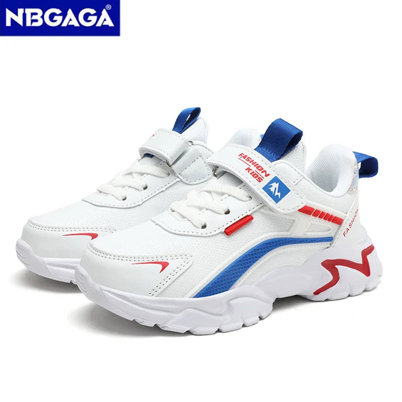 Leder Kinder Turnschuhe, Sportliche Freizeit-Schuhe für Jungen und Mädchen