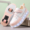 Rosa LED Rollschuhe für Mädchen und Jungen, Leichte Turnschuhe mit zwei Rädern