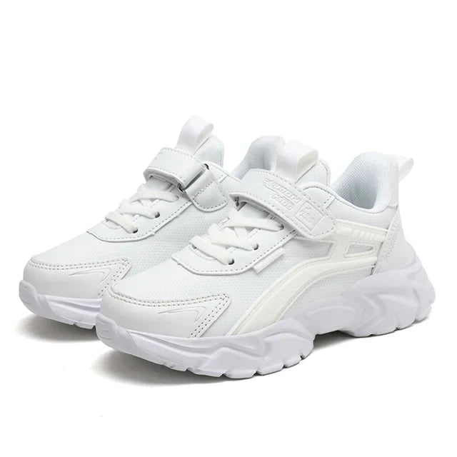 Leder Kinder Turnschuhe, Sportliche Freizeit-Schuhe für Jungen und Mädchen