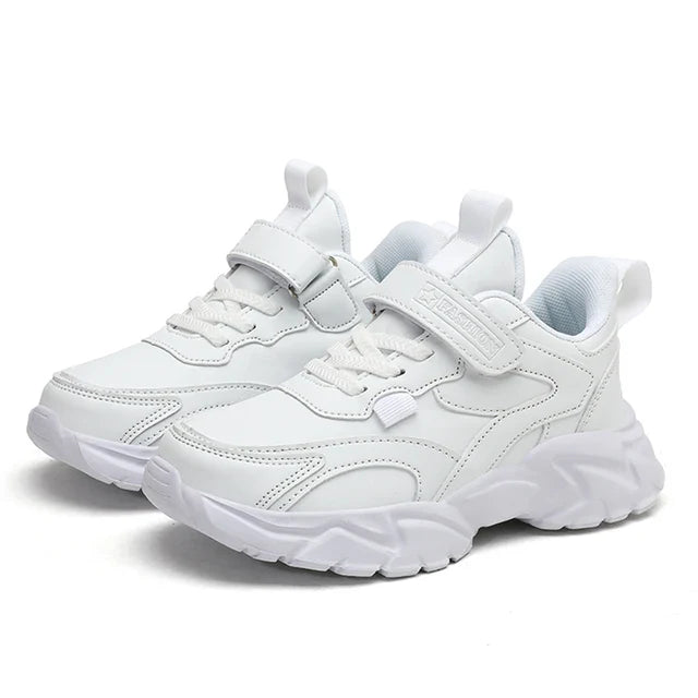 Sportliche Mädchen Freizeit Schuhe, Leder Sneaker für Kinder