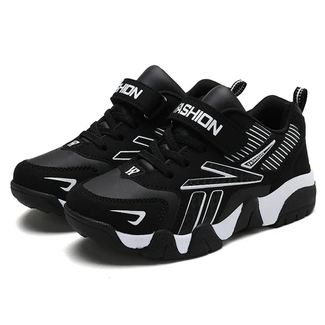 Kinder Mode Turnschuhe, Bequeme Leder Laufschuhe für Jungen