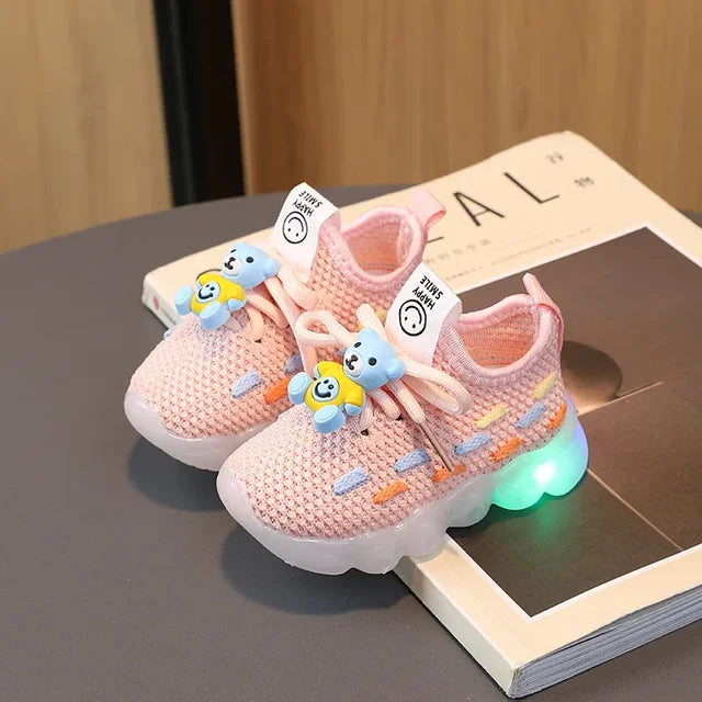 Leuchtende Kinder Turnschuhe, blinkende Sportschuhe für Mädchen und Babys