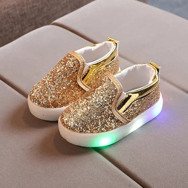 Leichte Sneaker für Mädchen und Jungen, Sportliche Kinder-Turnschuhe mit Leuchteffekten