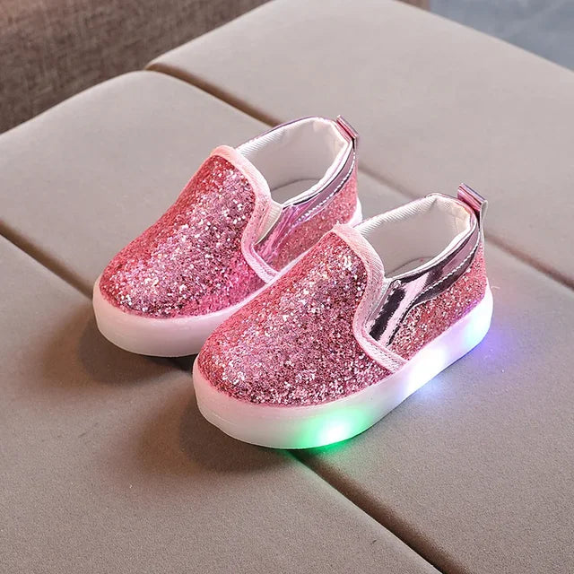 Leichte Sneaker für Mädchen und Jungen, Sportliche Kinder-Turnschuhe mit Leuchteffekten