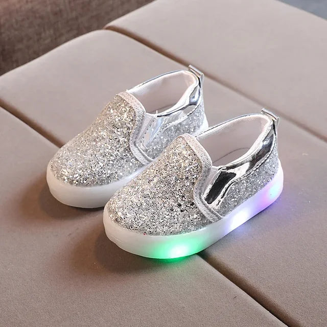 Leichte Sneaker für Mädchen und Jungen, Sportliche Kinder-Turnschuhe mit Leuchteffekten
