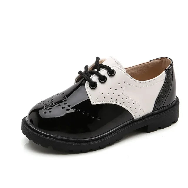 Mode Kinder Turnschuhe im Britischen Stil, PU Leder Schuhe für Jungen und Mädchen