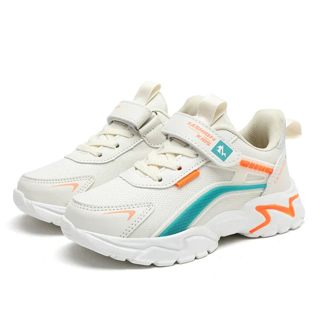 Leder Kinder Turnschuhe, Sportliche Freizeit-Schuhe für Jungen und Mädchen