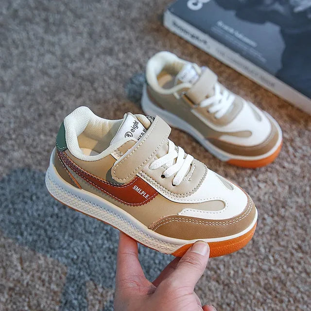Kinder Leder Freizeitschuhe, Leichte Tennis-Schuhe für Jungen und Mädchen