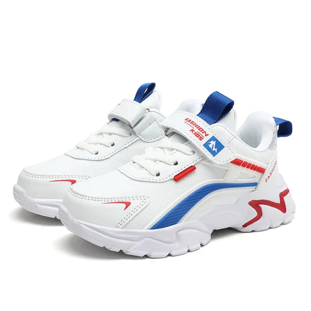 Leder Kinder Turnschuhe, Sportliche Freizeit-Schuhe für Jungen und Mädchen