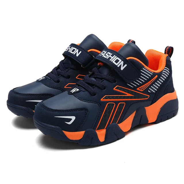Kinder Mode Turnschuhe, Bequeme Leder Laufschuhe für Jungen