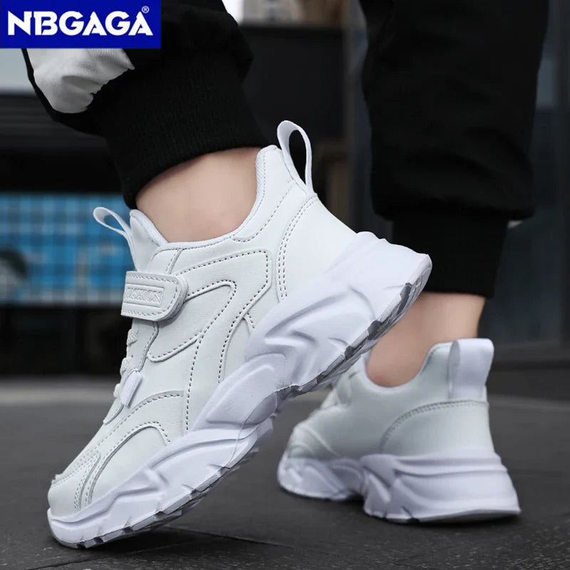 Sportliche Mädchen Freizeit Schuhe, Leder Sneaker für Kinder
