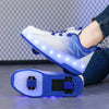 Leuchtende Rollschuhe für Kinder, LED Turnschuhe für Jungen und Mädchen
