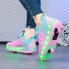 Leuchtende Rollschuhe für Kinder, LED Turnschuhe für Jungen und Mädchen