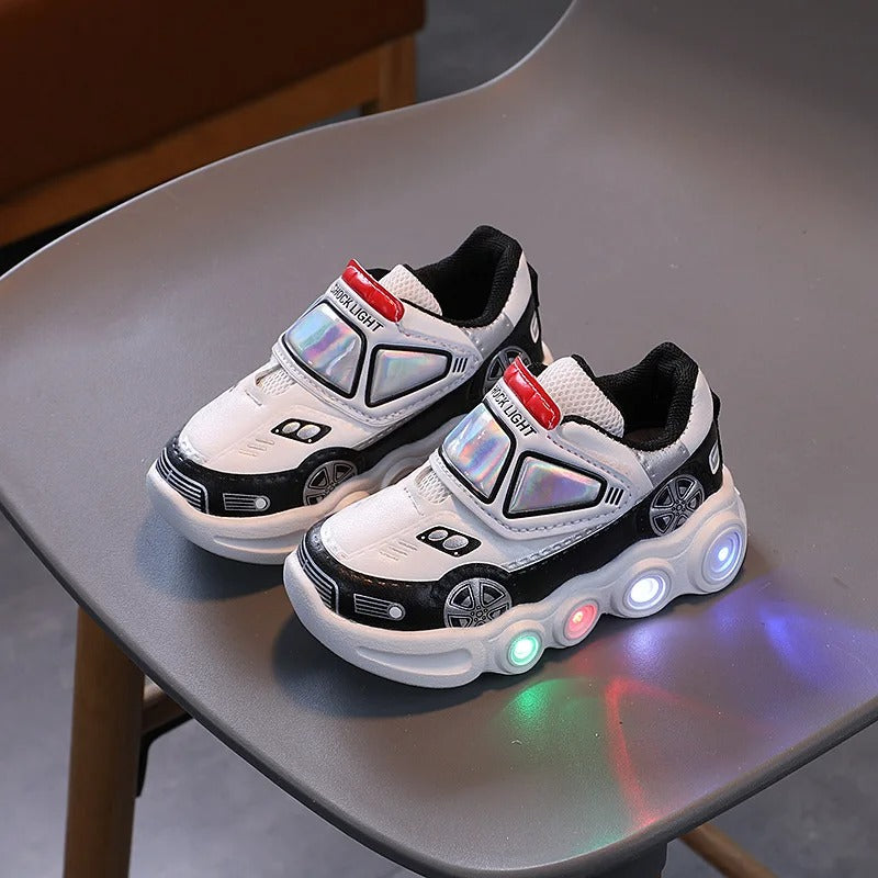 Kids LED Sneakers Cars, rutschfeste Schuhe für Kleinkinder